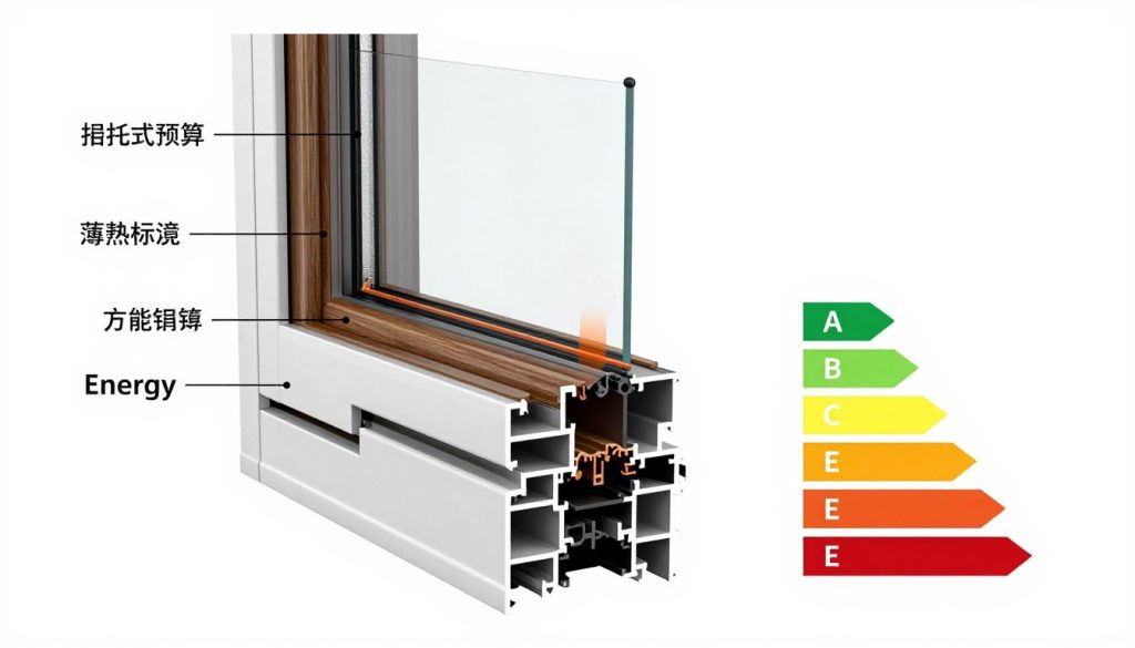 thermische isolatie raamprofielen schema